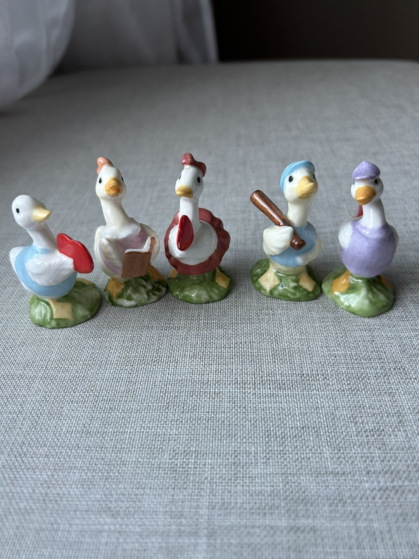 Vintage Miniature Ceramic Duck Figurine Statue 1986 EIC Enesco Duck Mini