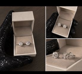 Luxury Moissanite Stud Earrings for Men & Women