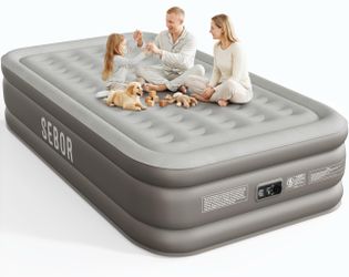 Sebor Air Mattress Queen 18" With Built-In Pump