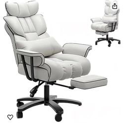 BRAND NEW Big and Tall Office Chair 400LBS, Reclining Executive Desk Chair with Foot Rest & Lumbar Support, Puls Size Office Chairs for Heavy People