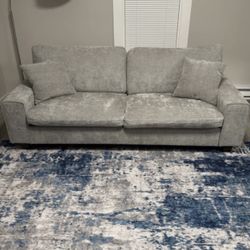 🔥 Moving Sale – Sofa + Loveseat Set (Light Grey) – Must Go by Monday! 🔥