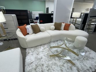Curved  Sofa Cream 