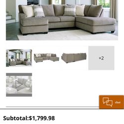 Ashley Furniture Sectional - Includes Pillows! 