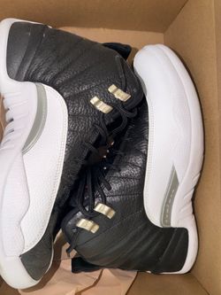 Air Jordan 12 Black and White Sneakers