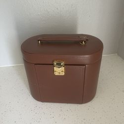 Brown Leather Luxury Jewelry Box 