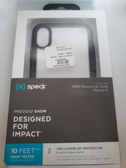 Clear & Black iPhone X Phone Case Speck