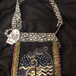 Colorful Cats Laurel Burch Cross Body Purse
