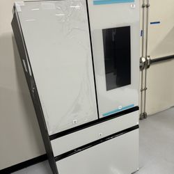 White Glass Bespoke Fridge Smart Hub Brand New