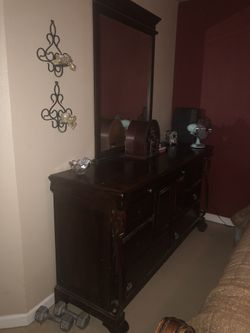 Dresser with mirror