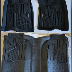 New Floor Mats for Chevrolet Silverado Super Crew Floor Mats 2019-2025, Black TPE