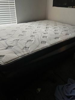 Bed with low frame