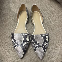 Michael Michael Kors D’orsay Snakeprint Flats Size 6M