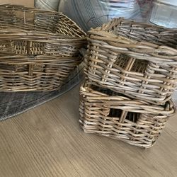 Wicker Baskets Set Of 4