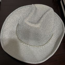Sparkly Silver Cowgirl Hat