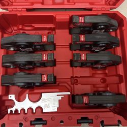 Milwaukee M18 Press 1/4 in. to 1-1/8 in. Copper Press Tool Jaw Set for RLS ACR Press Fittings (7-Jaws Included)