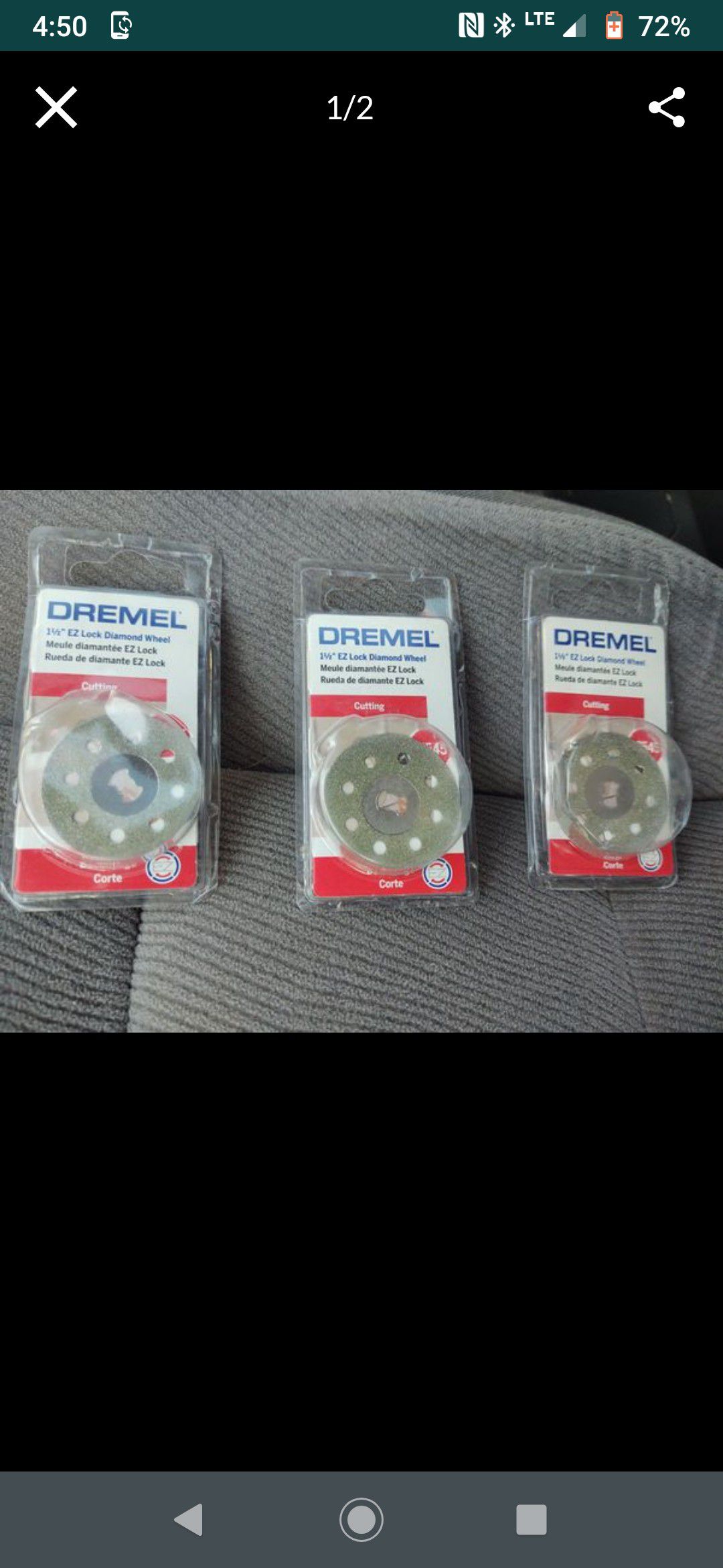 Dremel 1 1/2 ez lock diamond wheel all for 40 or 15 each reg.price each are $25