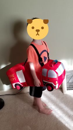 Boys plush Fire truck costume