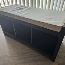 Entryway Storage Bench with Cushion