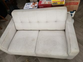 Pair of White Love Seats