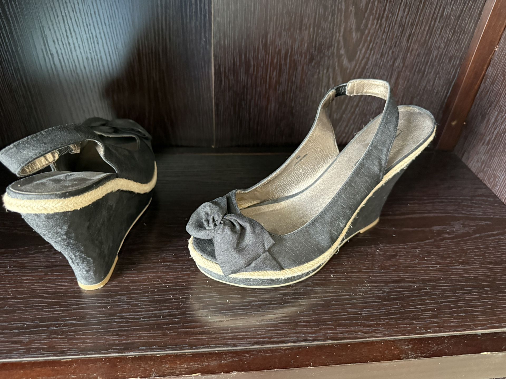 Black Wedge Heel