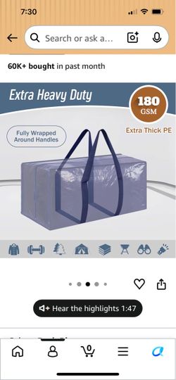 Extra Heavy Duty Large Storage Moving Bag