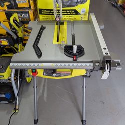 RYOBI 15 Amp 10 in. Compact Portable Corded Jobsite Table Saw with Folding Stand Used Like New 