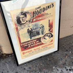 Framed Houdini Poster 