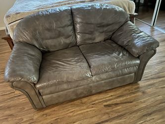 Vintage Real Leather Loveseat $25