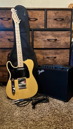 2024 Left handed Squier Telecaster + Fender mustang LT25 Amp and More