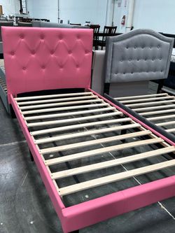 Twin Size pink Platform bef with Orthopedic Mattress