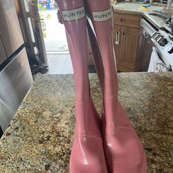 Hunter Hot Pink Rain Boots Tall 7