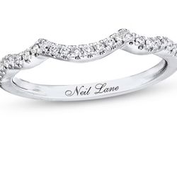 14kt White Gold Wedding Band 