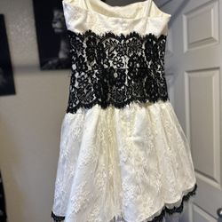 Ivory And Black Dress