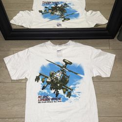 Vintage 1995 AH-64D Longbow Apache Helicopter Shirt