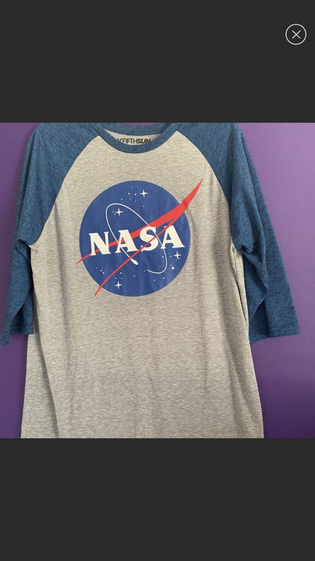 NASA Man you sure no tags Men’s 3/4 Sleeve Cotton and polyester Super soft Men’s Shirt New