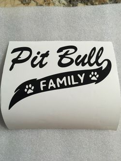 Pit Bull vinyl decal
