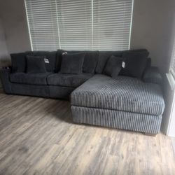 Comfy 3PC Plush Reversible Sectional