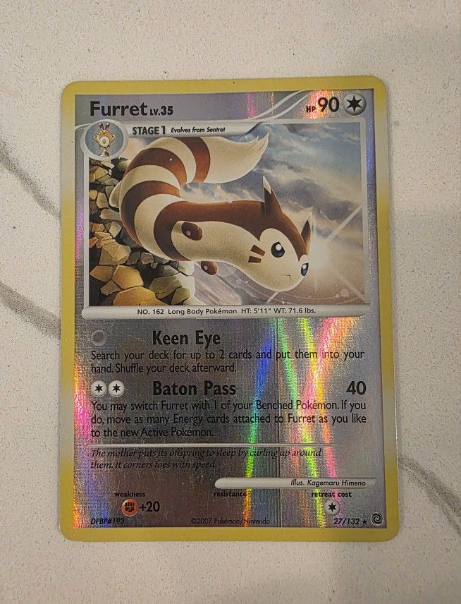 Pokemon Card - Furret Secret Wonders 27/132 Reverse Holo - NM