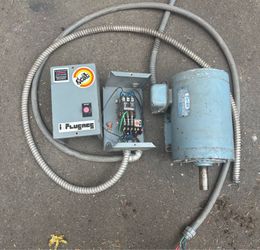 5hp 3 Phase 230/460v motor with magnetic starter