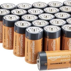 NEW Amazon Basics 24-Pack Alkaline C Batteries
