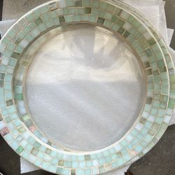 GLASS MOSAIC CHARGER PLATE 11 AVAILABLE 13” DIAMETER ONLY $15.00 EACH MADE IN FRANCE