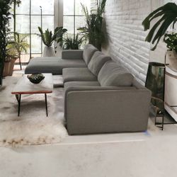 Sectional Couch -  Gray Modern Couch