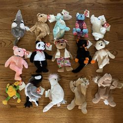 Classic Beanie Babies (14)All With Tags In Mint Or Excellent Condition