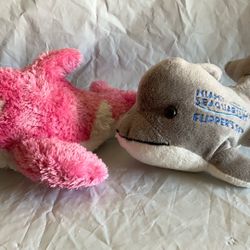 Plush Dolphins New 10 And 8 Inch