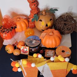 Huge Halloween & Fall Decor Bundle - Pumpkins, Banners, & More!