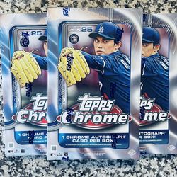 2025 Topps Chrome Baseball Sealed Hobby Box