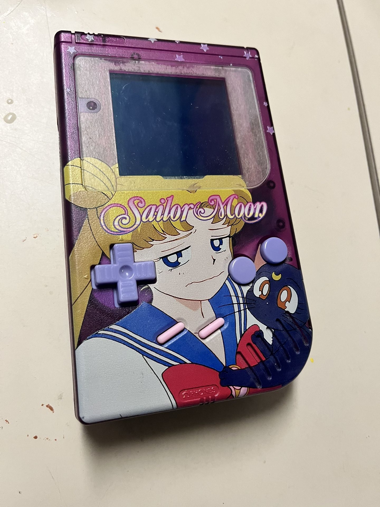 Custom Sailor Moon Gameboy DMG  With ‘Ninja Boy’ Game