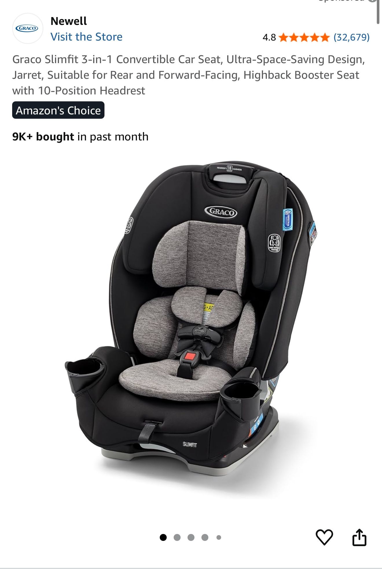 Graco Slimfit 3-in-1 Convertible Car Seat