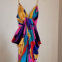 Gabrielle Union Multicolor Strapless Dress, M