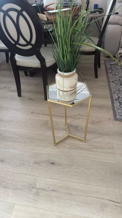 Gold small side table
